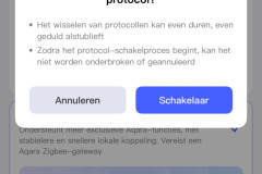 Aqara Home App - Schakelen naar Zigbee