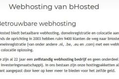 bHosted - Webhosting en domeinen