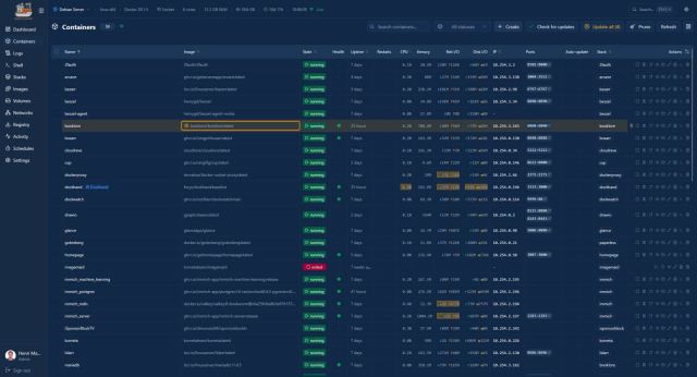 Dockhand - Containers with update