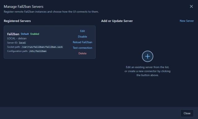 Fail2Ban-UI - Manage Servers