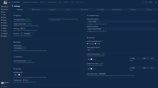 Dockhand - Settings