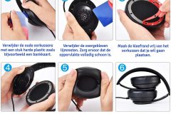 Instructies voor vervangen oorkussens